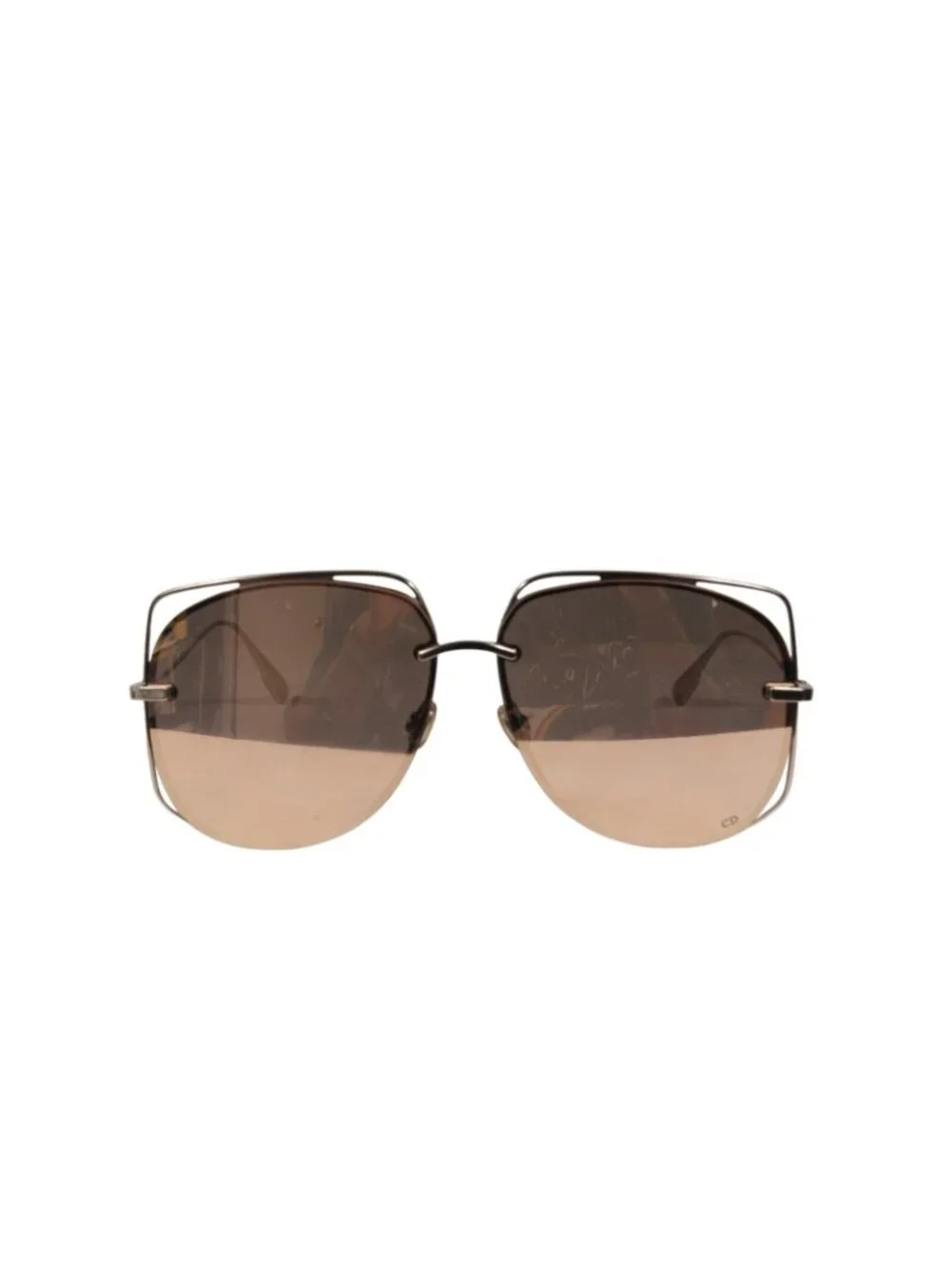 Dior Stellaire 6 Aviator Sunglasses SIlver Gold Gradient Round Glasses Shades